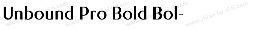 Unbound Pro Bold Bol字体转换